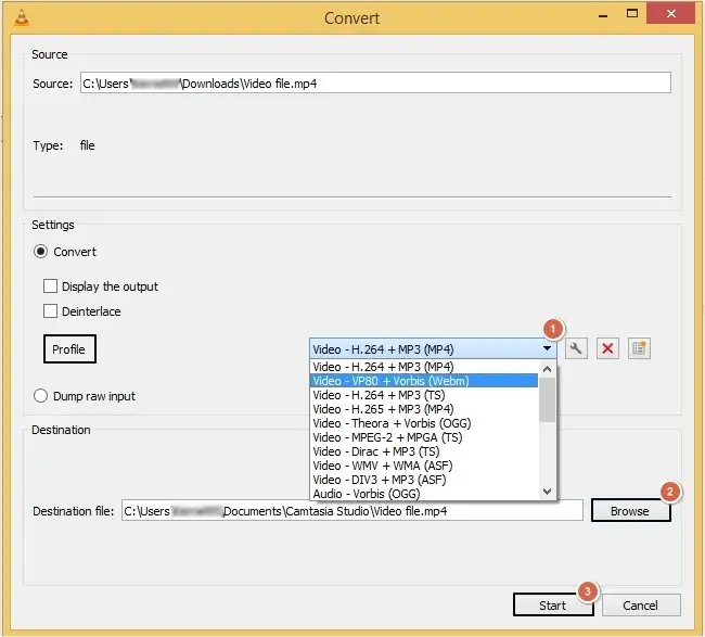 choose another video format