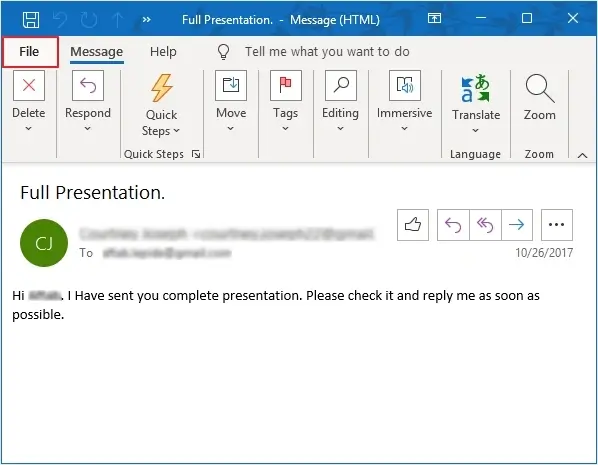 Open Outlook then drag and drop EML files