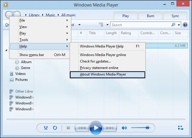 Open VLC Media Player and choose help menu