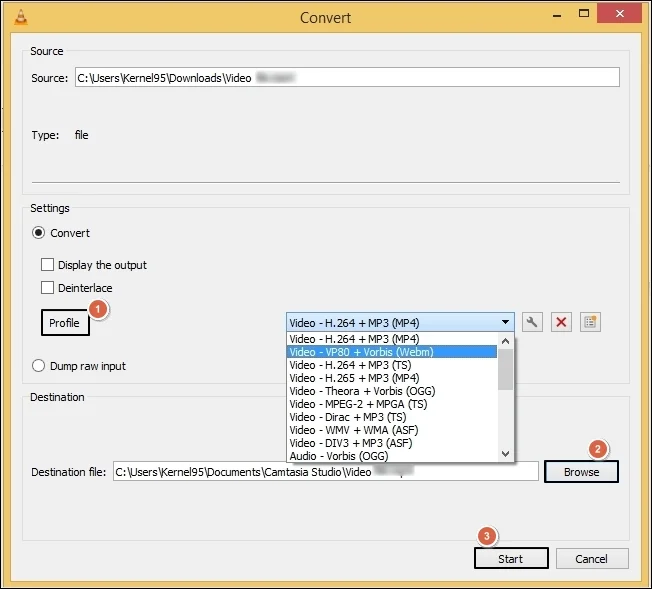 conversion process is start