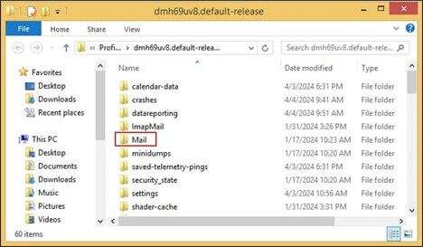 Open either ImapMail or Mail folder