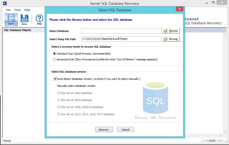 Файл db. SQL database. Accelerated_database_Recovery. Разница восстановления SQL.